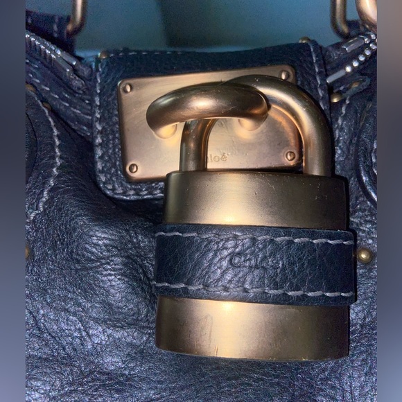 Gorgeous Chloe Paddington Medium sized, Black with Gold lock & key - Picture 10 of 11